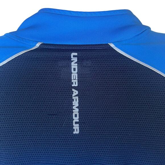 Under Armour Men Size XL AllSeason Running 1/4 Zip Blue Pullover Athletic Sport - Picture 4 of 10